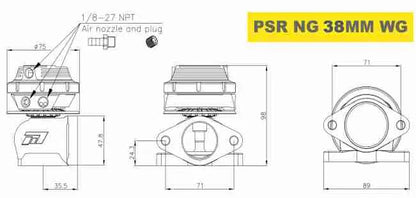 PSR New Generation Wastegate 38mm 2-Bolt